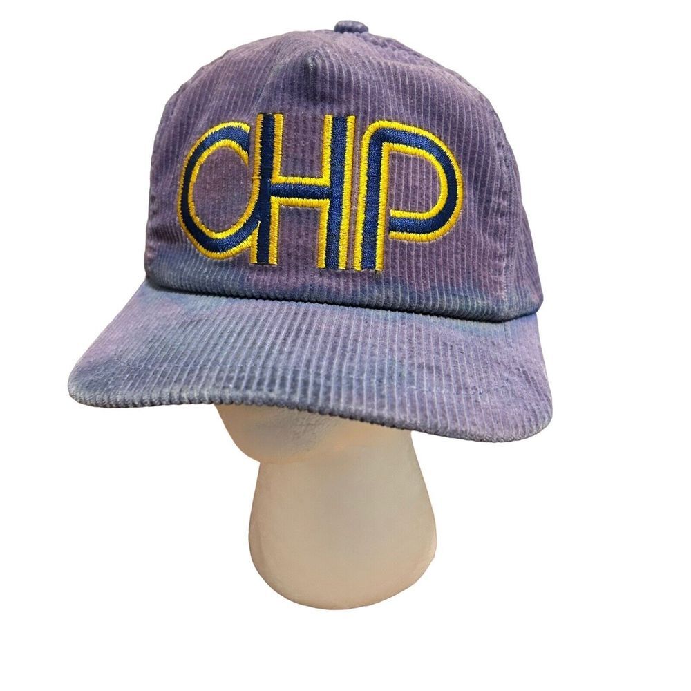 CHP California Highway Patrol Patch Corduroy SnapBack Baseball Hat Headwear